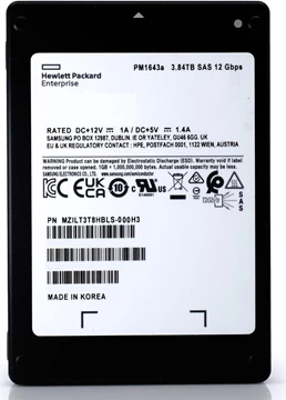 Samsung PM1643a MZILT3T8HBLS-000H3 SSD 3.84 TB SAS 12Gb/s HPE OEM Brand New