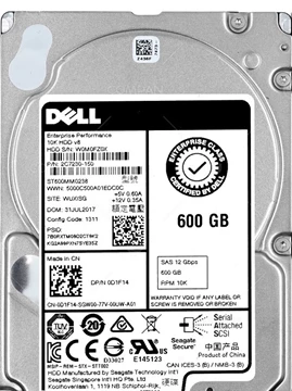 Seagate ST600MM0238 600GB 10K RPM SAS 12.0Gb/S 2.5inch Internal HDD Refurbished Dell OEM