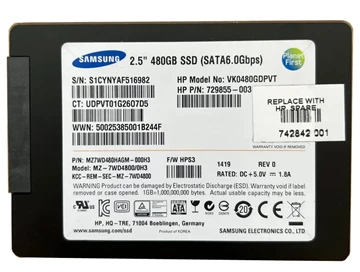 HPE VK0480GDPVT 480GB 2.5Inch Sata 6Gbps Solid State Drive