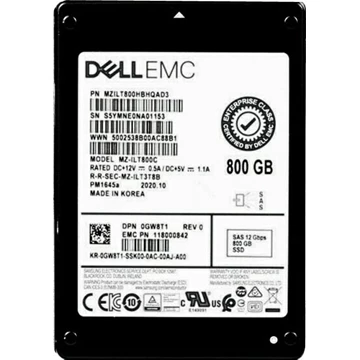 Samsung PM1645a MZILT800HBHQAD3 Mixed Use SSD 800 GB SAS 12Gb/s DELL OEM Refurbished