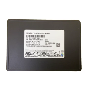 Samsung MZQL27T6HBLA-00A07 PM9A3 7.68Tb U.2 PCIe 4.0 x4 NVMe Datacenter SSD Brand New