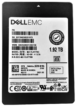 Samsung PM883a MZ-7LH1T9C Read Intensive SSD 1.92 TB SATA 6Gb/s Dell OEM Brand New
