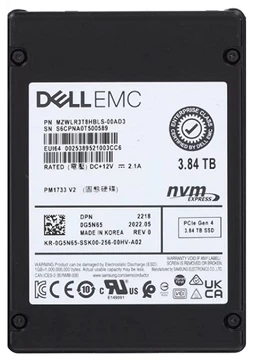 Samsung PM1733 MZWLR3T8HBLS-00AD3 SSD 3.84 TB PCIe 4.0 x4 (NVMe) DELL OEM Refurbished