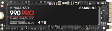 Samsung MZ-V9P4T0BW 990 Pro 4TB PCIe 4.0 X4 M.2 2280 NVMe TLC SSD.