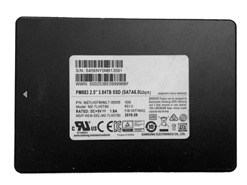 Samsung MZ7LH3T8HMLT-00005 PM883 3.84TB Sata 6Gbps 2.5inch Ssd