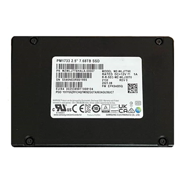 Samsung PM1733 MZ-WLJ7T60 SSD 7.68 TB PCIe 4.0 x4 (NVMe) Refurbished