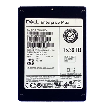 Samsung PM1643 MZILT15THMLA0D4 Read Intensive SSD 15.36 TB SAS 12Gb/s DELL OEM Refurbished