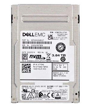 Kioxia CM6-R SDFHS64DAB02T Read Intensive SSD 3.84 TB PCIe 4.0 (NVMe) DELL OEM Refurbished
