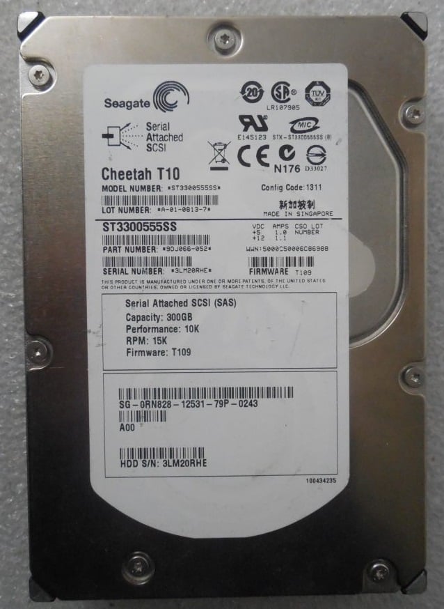 Seagate Cheetah ST3300555SS T10 300GB 10000RPM SAS 3GB/S 3.5" Hard Drive