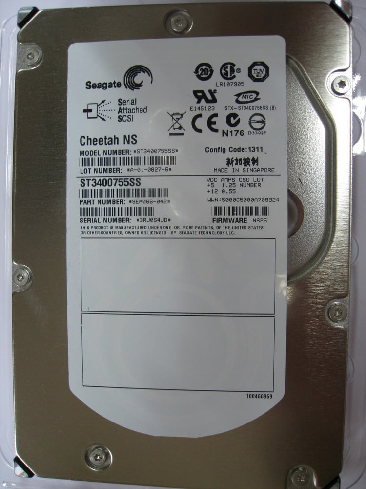 Seagate Cheetah NS ST3400755SS 400GB 10000RPM 16MB SAS 3Gb/s 3.5" HDD