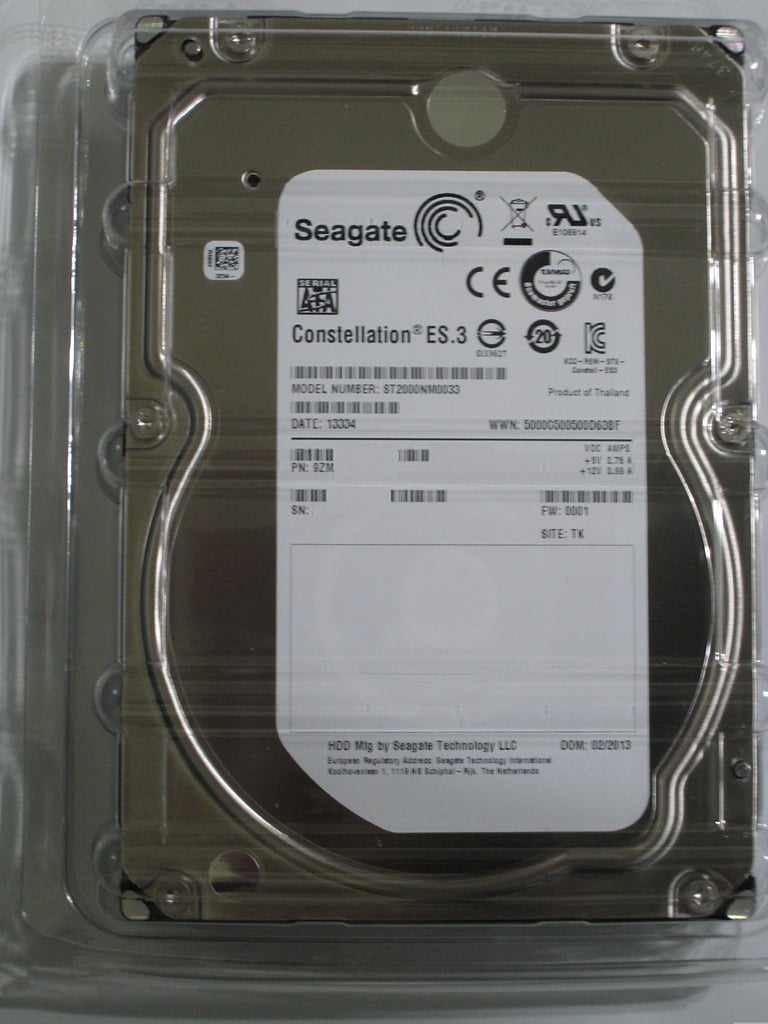 Seagate Constellation ST2000NM0033 2TB 7200RPM SATA 6Gb/s 3.5" HDD