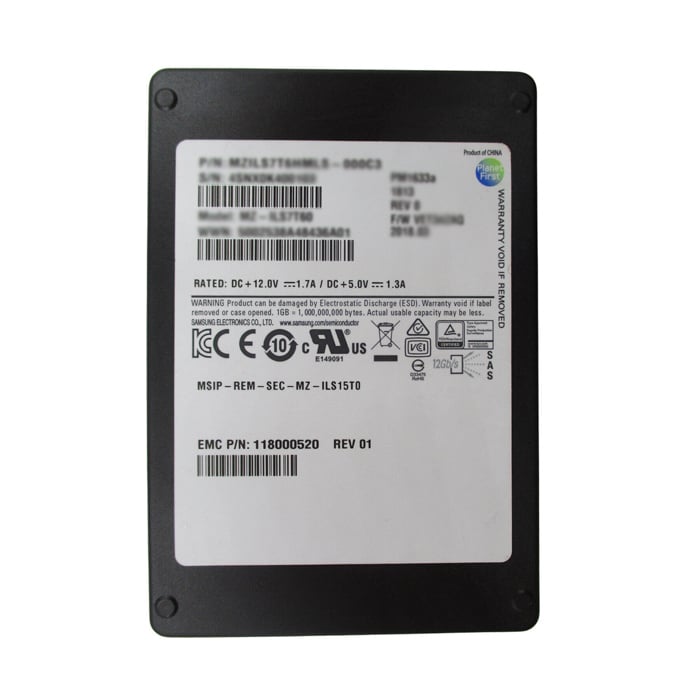 EMC 118000520 7.68TB SAS 12Gb/s 2.5" SSD