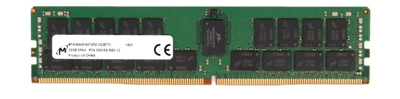 Micron MTA72ASS8G72LZ-2G9J1 64GB 4RX4 PC4-23400 Ddr4-2933MHz ECC Memory