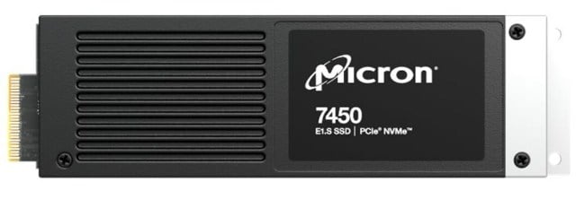 Micron 7450 Pro MTFDKCE3T8TFR-1BC15A 3.84TB E1.S 15mm PCIe 4.0 (NVMe) Sed Ssd.