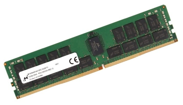 Micron MTA36ASF4G72PZ-3G2R1R 32GB DDR4-3200MHz ECC Reg DIMM Memory New